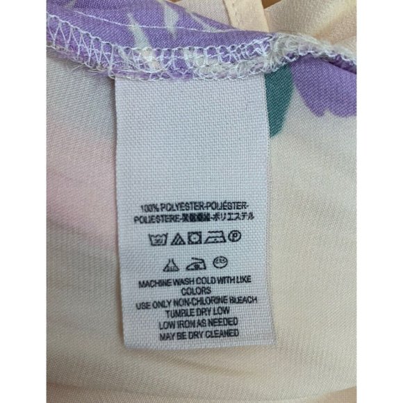 Free People Dream Free Dress Size S Watercolor Abstract Flower Print Mini Tunic - Picture 9 of 9